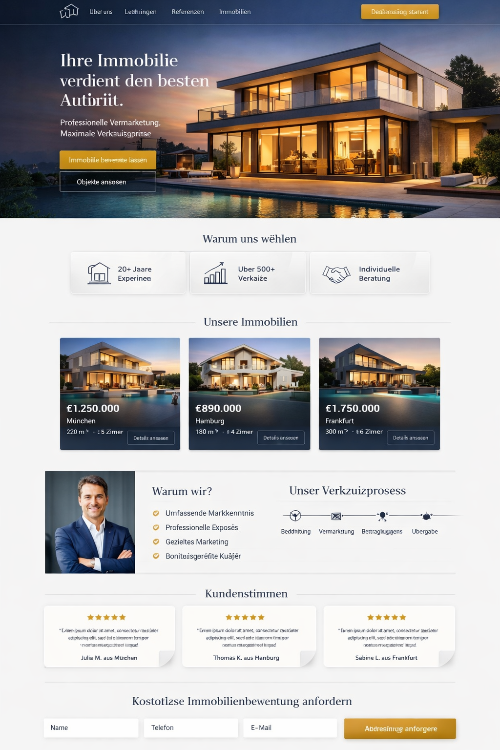 Screenshot der Galloways AGWAng Hauptseite